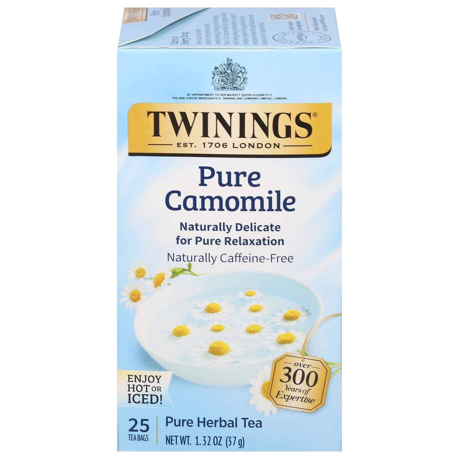 Twinings Pure Camomile Herbal Tea Bags, 25/Box (TNA85142)