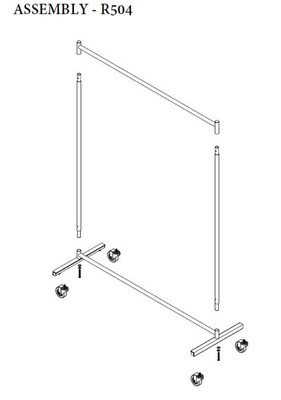Nahanco Heavy Duty Industrial Rolling Rack, Chrome (R504)