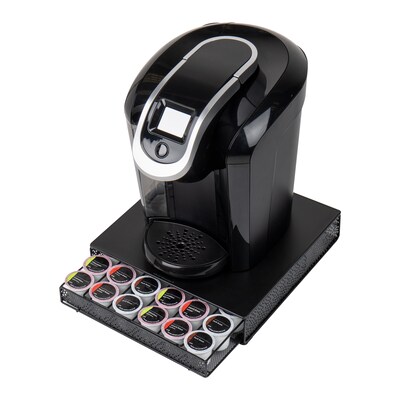 Mind Reader Metal Single Serve Coffee Pod Drawer, 36 Pod Capacity, Black (MTRAY-BLK)