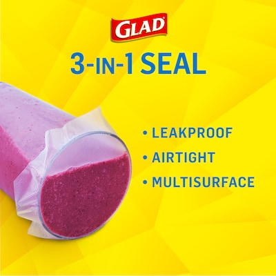 Glad Press'n Seal Plastic Food Wrap, 70 Sq. Ft. Roll, 12 Boxes/Carton (70441)