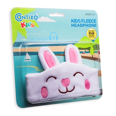 Contixo H1 Adjustable Fleece Headband Headphones, Rabbit (CNXH1RABBIT)