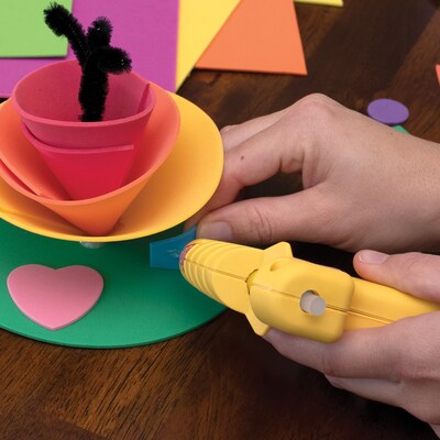 Creativity Street Low-Temp Mini Glue Gun with Glue Sticks, Yellow, 2 Packs/Bundle (CK-3350-2)
