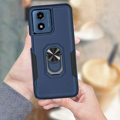 SaharaCase Raider Series Rugged Case for Motorola Moto G Play, Shock Absorbing, Navy Blue (CP00560)