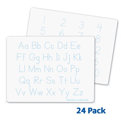 Flipside Laminate Mobile Dry-Erase Whiteboard, Plastic Frame, 1', 24/Pack (20124)