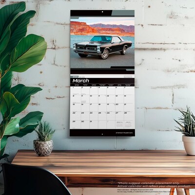 2026 Plato American Muscle Cars 12" x 12" Monthly Wall Calendar (9798330701339)