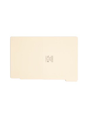 Smead Shelf-Master Recycled End Tab File Folder, Straight Cut, Letter Size, Manila, 100/Box (24135)