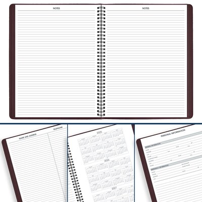 2026 AT-A-GLANCE 8.25" x 11" Weekly Appointment Book Planner, Faux Leather Cover, Wine Stone (70-950-50-26)