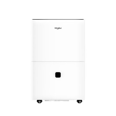 Whirlpool Energy Star 50-Pint Portable Dehumidifier, Covers up to 3,000 sq. ft., White (WHHD501AW)