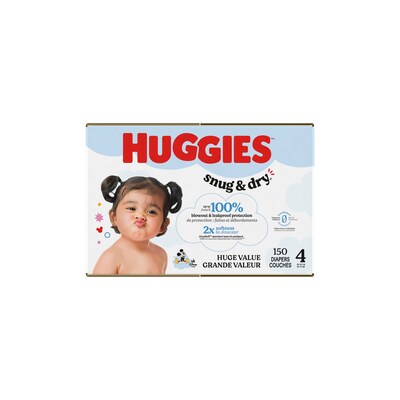 Huggies Snug & Dry Diapers, Size 4, 148 Count (51518)