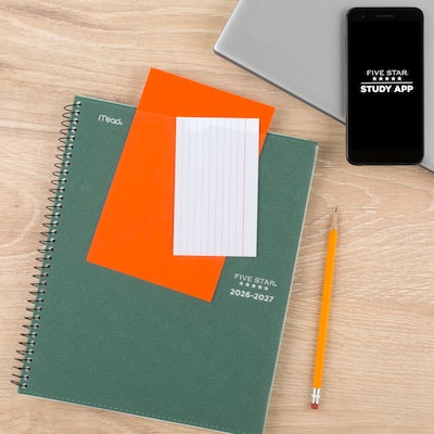 2026-2027 Five Star 8.5" x 11" Academic Weekly & Monthly Customizable Planner, Plastic Cover, Assorted Colors (CAW651-00-27)