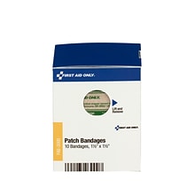 Smart Compliance 1.5 x 1.5 Plastic Bandages, 10/Box (FAE-3000)