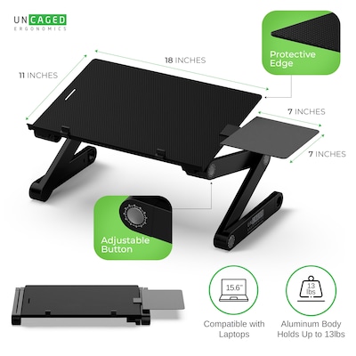 Uncaged Ergonomics WorkEZ Adjustable Keyboard Tray, Black (WEKTB)