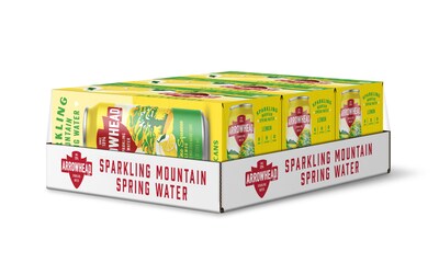 Arrowhead Sunshine Squeeze Lemon Flavored Sparkling Water, 12 oz., 24 Cans/Carton (19990703)