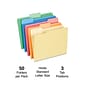 Staples Heavyweight File Folders, 1/3-Cut Tab, Letter Size, Assorted Colors, 50/Box (ST18363-CC)