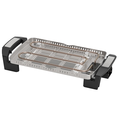 THE ROCK by Starfrit 16.5" x 9.75" Electric Reversible Griddle, Black (024427-002-0000)