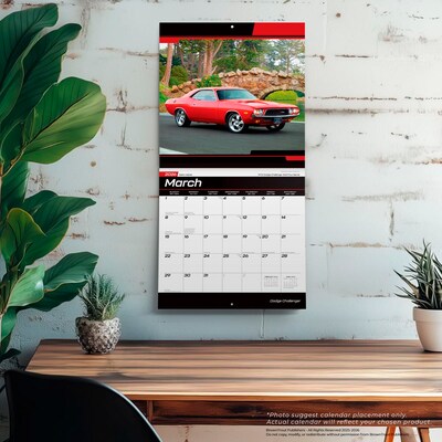 2026 BrownTrout Dodge Challenger 12" x 12" Monthly Wall Calendar (9798330707614)