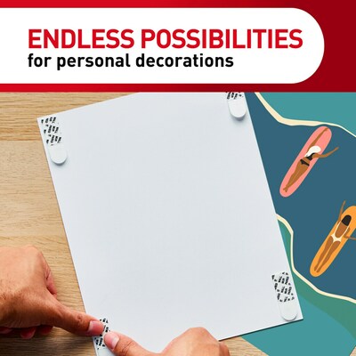 Command Small Poster Hanging Strip, White, 104/Pack (17024104NA)