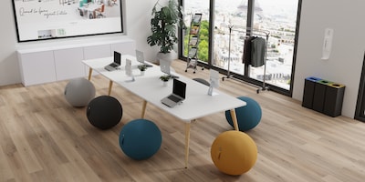 Victor Technology Alba MoveHop Ergonomic Ball Chair, Gray (MHBALLG)