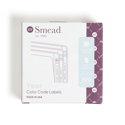 Smead ETYJ Color-Coded Year "26" Labels, 1-1/2" x 3/4", Orange, 500/Roll (68326)