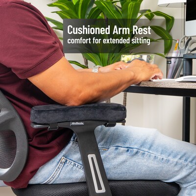 Mind Reader Air-Cloud Memory Foam Armrest Pads, Black (AREST2-BLK)
