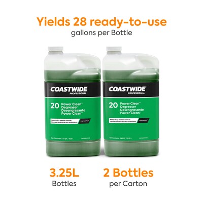 Coastwide Professional Heavy-Duty Cleaner and Degreaser Power Clean Concentrate for ExpressMix, 3.25L, 2/Carton (CW0733EM-A)