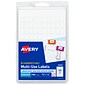 Avery Removable Hand Written Multipurpose Labels, 5/16 x 1/2, White, 100 Labels/Sheet, 11 Sheets/P