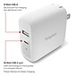 NXT Technologies™ Universal USB-C/USB-A with USB-C Cable Wall Charger, White (NX60449)