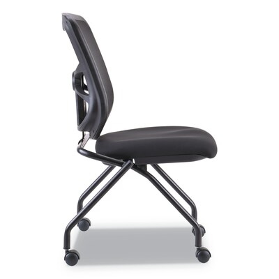Alera® Elusion Series Armless Fabric Computer and Desk Chair, Black, 2/Carton (ALEEL4915)