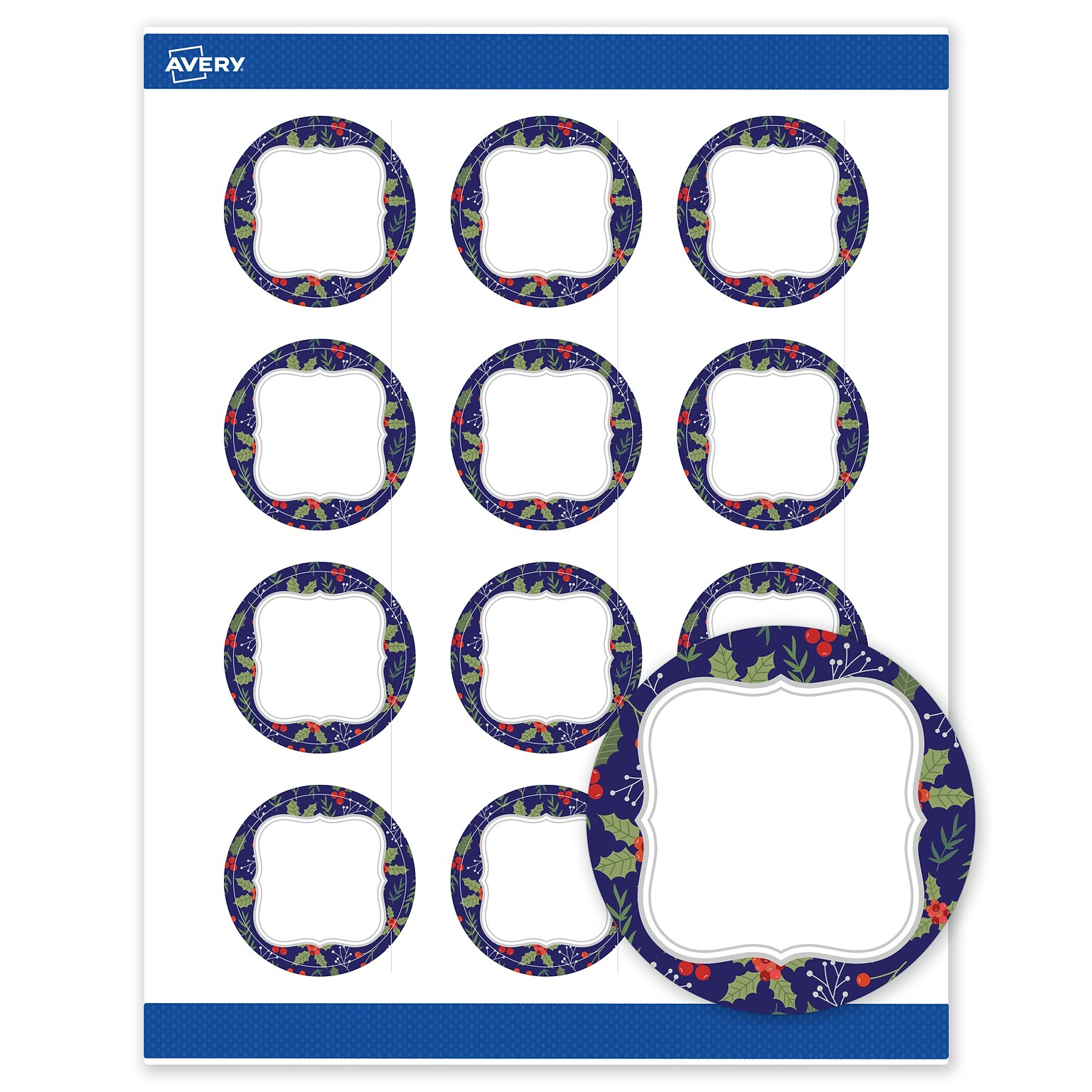 Avery Circle Multipurpose Labels, 2 Dia., White, 120/Pack (19479370627)
