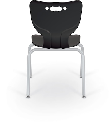 MooreCo 14 Hierarchy Student Chair with 4 Legs, Black/Platinum Base (703673562188)