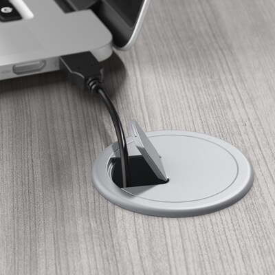 Bush Business Furniture Move 60 Series 60"W L Shaped Adjustable Standing Desk, Platinum Gray (M6SL6078PGWK)