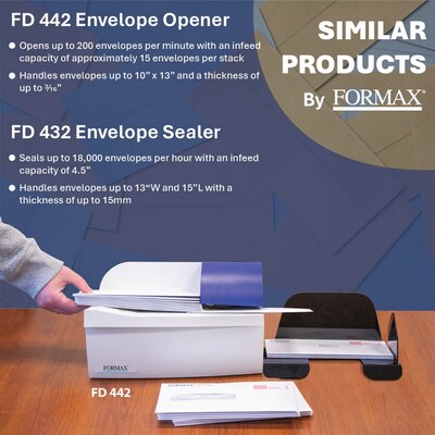 Formax FD 452 Electric Letter Opener, Gray (FD452)