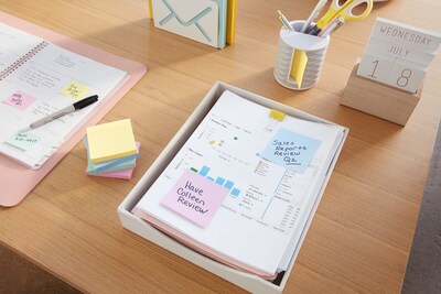 Post-it Recycled Notes, 3" x 3", Sweet Sprinkles Collection, 75 Sheet/Pad, 24 Pads/Pack (654R24CPAP)