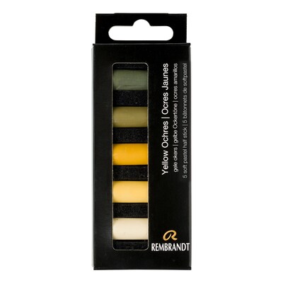 Rembrandt Soft Pastels Micro Sets, Yellow Ochres, 5/Set, 3 Sets/Bundle (RBX31820511-3)