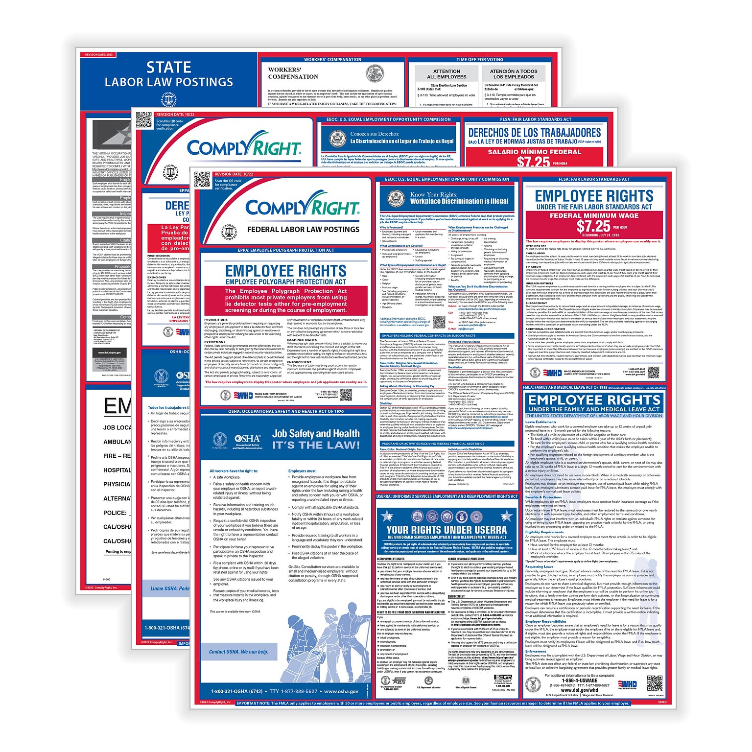 ComplyRight Federal (Bilingual) and State (English) Labor Law 1-Year Poster Service, Iowa (U1200CBOIA)