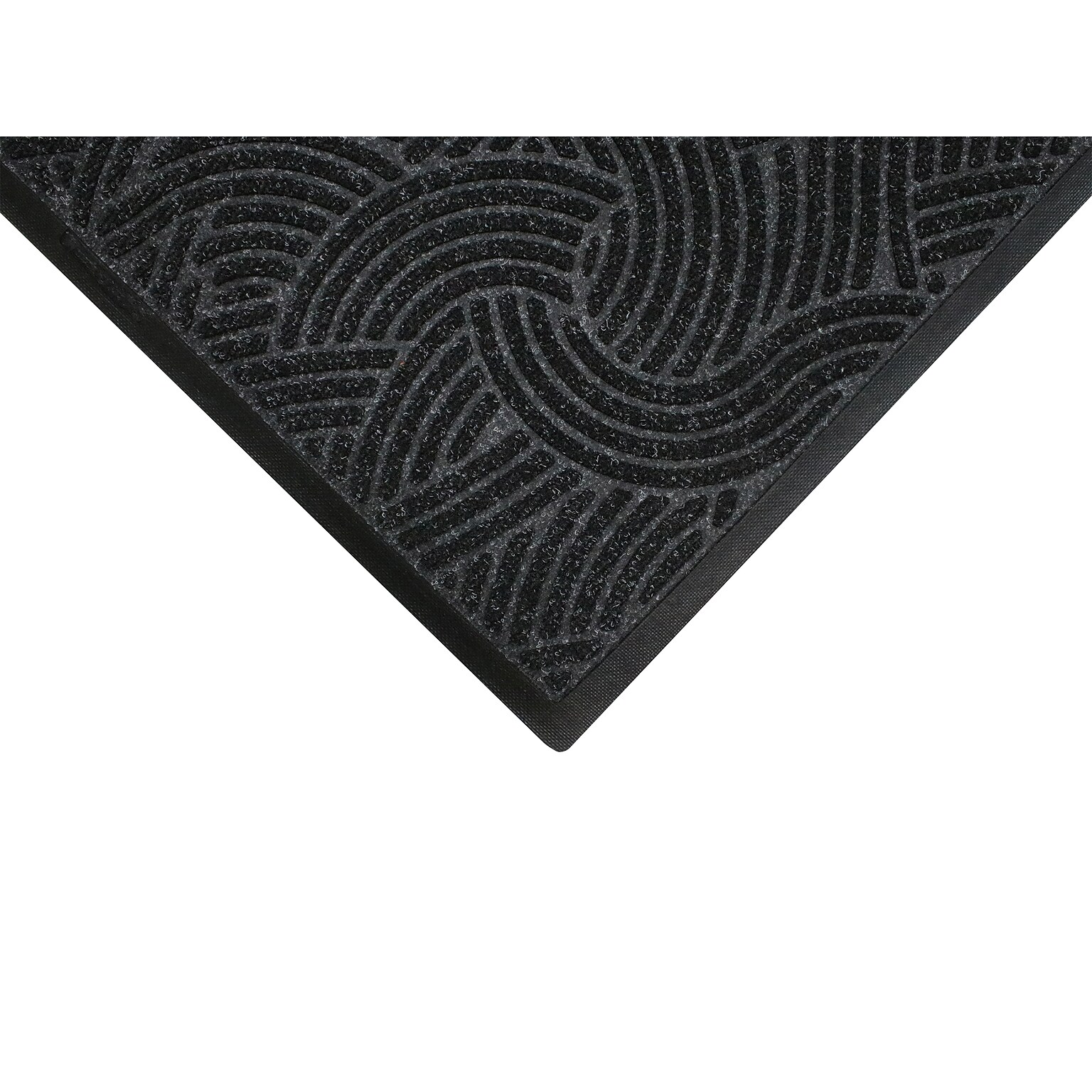 M + A Matting WaterHog Plus Commercial Wiper/Scraper Entrance Floor Mat, 3 x 4, Black Smoke (1857034090)