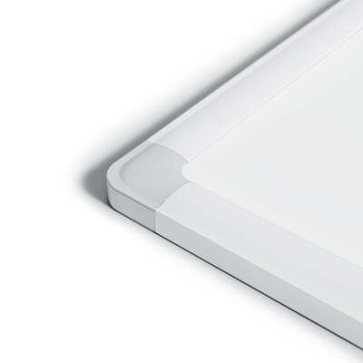 U Brands Magnetic Porcelain Steel Dry-Erase Whiteboard, Aluminum Frame, 3' x 2' (4899U00-01)