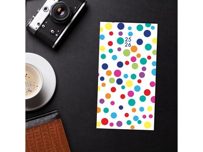 2025-2026 Willow Creek Happy Dot 3.5" x 6.5" Monthly Planner, Paper Cover, Multicolor (47002)