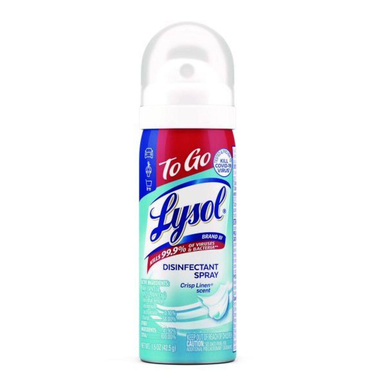 Lysol To Go Spray, Crisp Linen, 1.5 Oz. 1 Each (19200-99923)