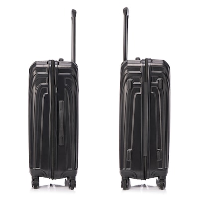 InUSA Vasty 26.37" Hardside Suitcase, 4-Wheeled Spinner, TSA Checkpoint Friendly, Black (IUVAS00M-BLK)