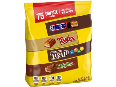 Mars Fun-Size Milk Chocolate Candy Variety Mix, 40.3 oz., 75 Pieces (459747)