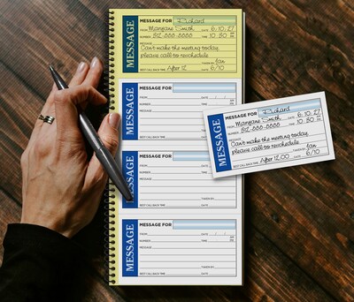 Cosco Phone Message Pad, 5.25" x 12", 50 Sheets/Pad (074047)