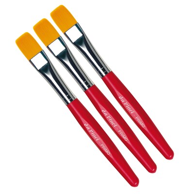 da Vinci PRIMO Tempera Preschool Flat Brush, 3 /Pack (DVXVA354R0-3)