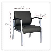 Alera metaLounge Series Polyurethane Guest Chair, Black (ALEML2319)