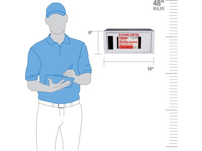 First Aid Only Bleeding Control Cabinet with Multiple Victim Bag, California AB2260, with Alarm (91521)