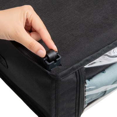 Techni Home 39 Quart Storage Container, Fabric, Black, 2/Pack (RTA-SUB305)