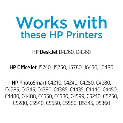 HP 74 Black Standard Yield Ink Cartridge, Prints Up to 200 Pages (CB335WN#140)