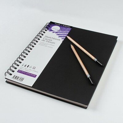 Daler-Rowney Simply 8.5" x 11" Hard Bound Sketch Book, 80 Sheets/Book, 3/Bundle (DRWD481500811-3)