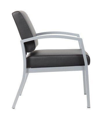 Boss Conrad Vinyl Guest Chair, Black (BR8111S-AM-BK)