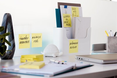 Post-it Super Sticky Notes, 3" x 3", Canary Yellow, 90 Sheets/Pad, 12 Pads/Pack (654-12SSCY)